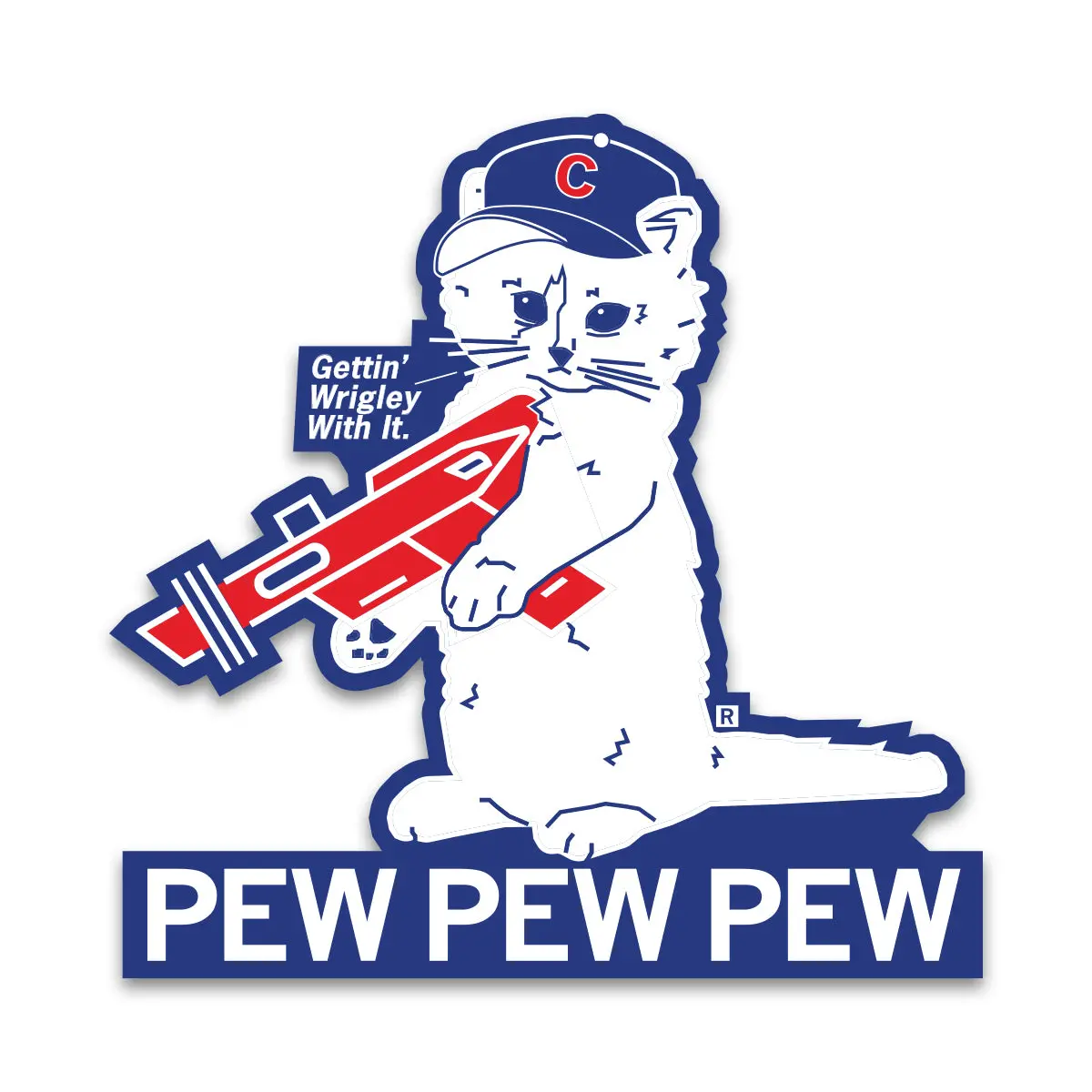 Wrigley With It Pew Pew Pew Die-Cut Sticker 1