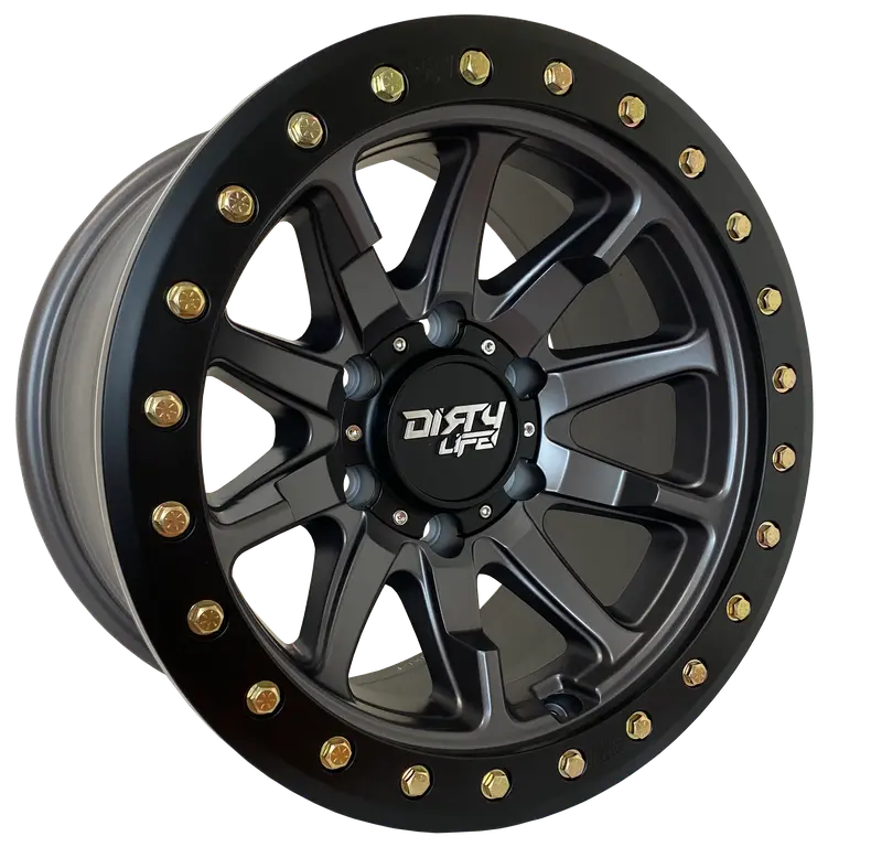 Dirty Life 17X9 0P 6X139.7 Cb110 Dual Tek Dt2 Satin Graphite Black Lip 1542Kg 1