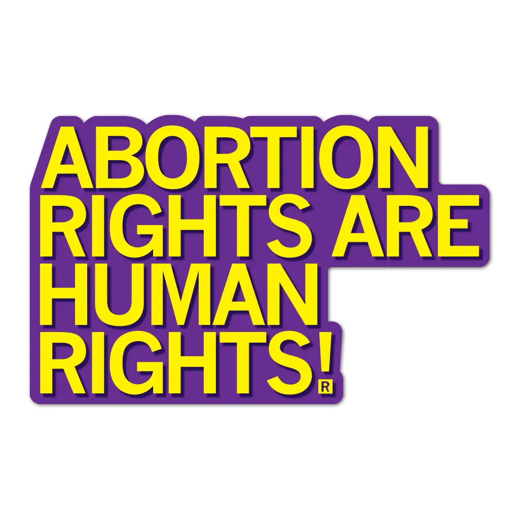 Abortion Rights Are Human Rights Die-Cut Sticker 1