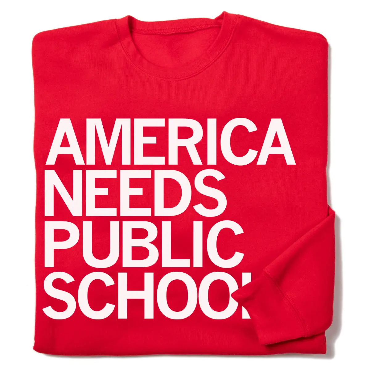America Needs Public Schools Crew Sweatshirt 1