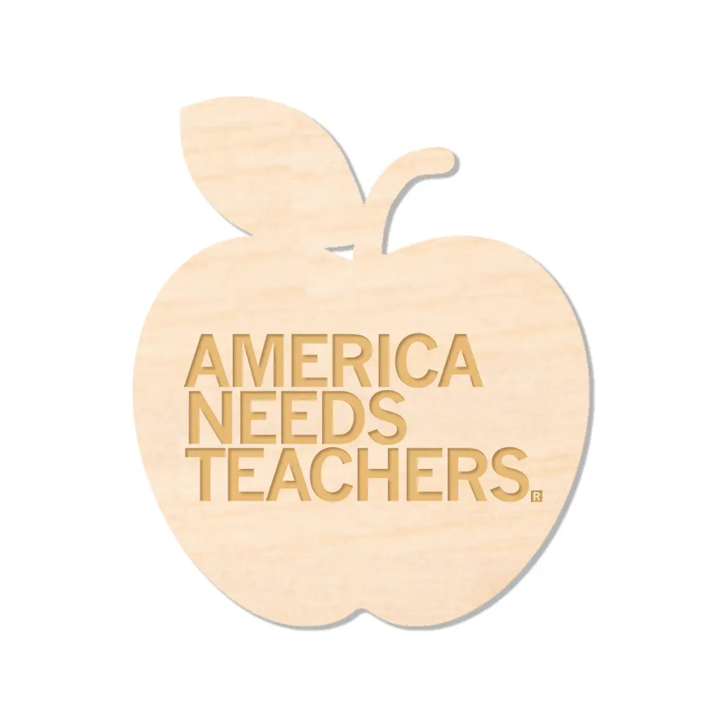 America Needs Teachers Wood Magnet 1