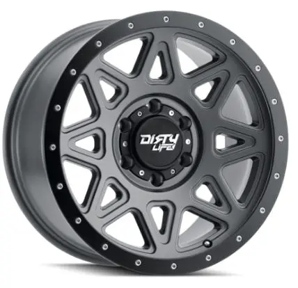 Dirty Life 16X8 0P 6X139.7 Cb110 Theory Matte Gunmetal Black Lip 1450Kg (Long Cap) Dnr 1