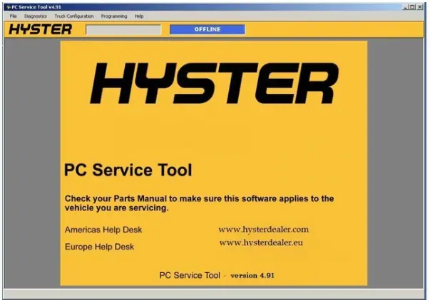 Yale Hyster Forklifts Pc Service Tool V 4.99 Diagnostic And Programming Software Latest 2023 1