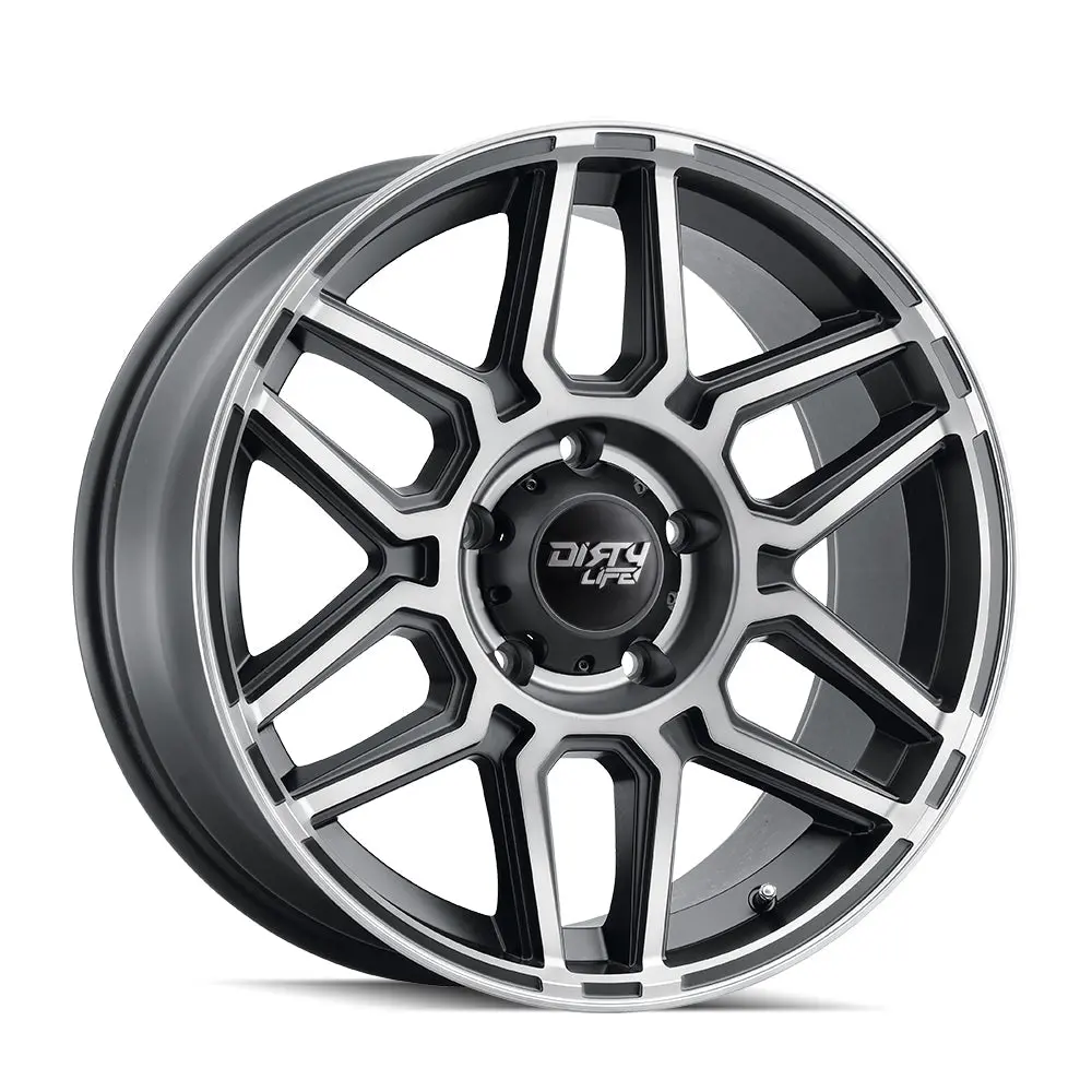Dirty Life 17X9 12P 6X139.7 Cb106 146 Machined Dark Tint Dnr 1