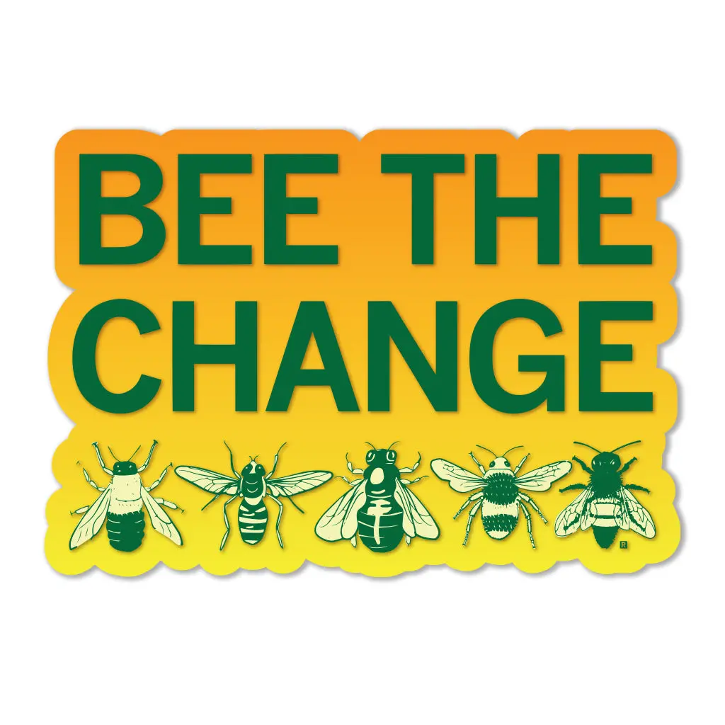 Bee The Change Die-Cut Text Sticker 1