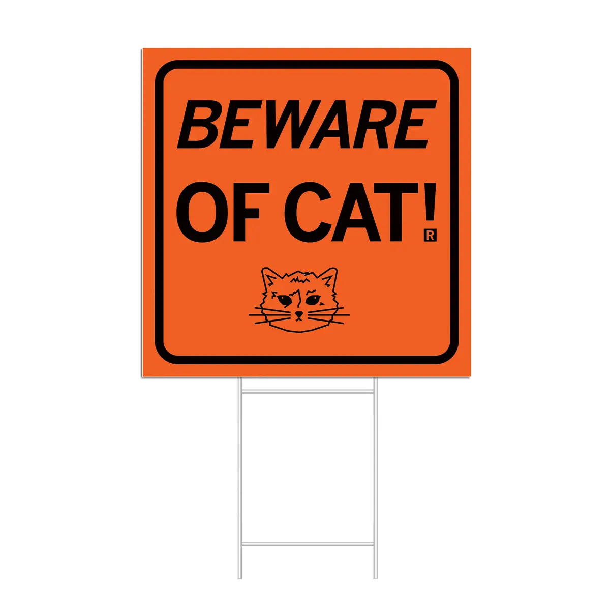 Beware Of Cat Yard Sign 1