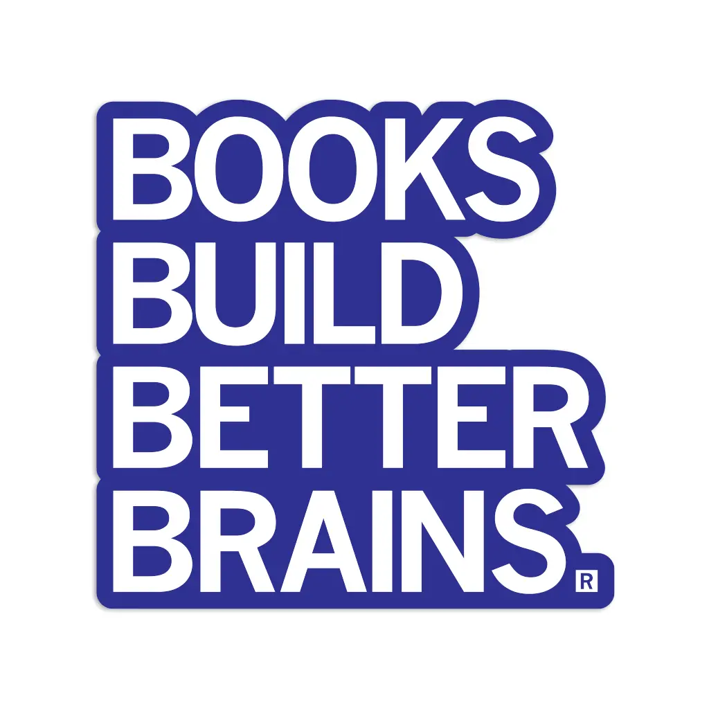 Books Build Better Brains Die-Cut Sticker 1