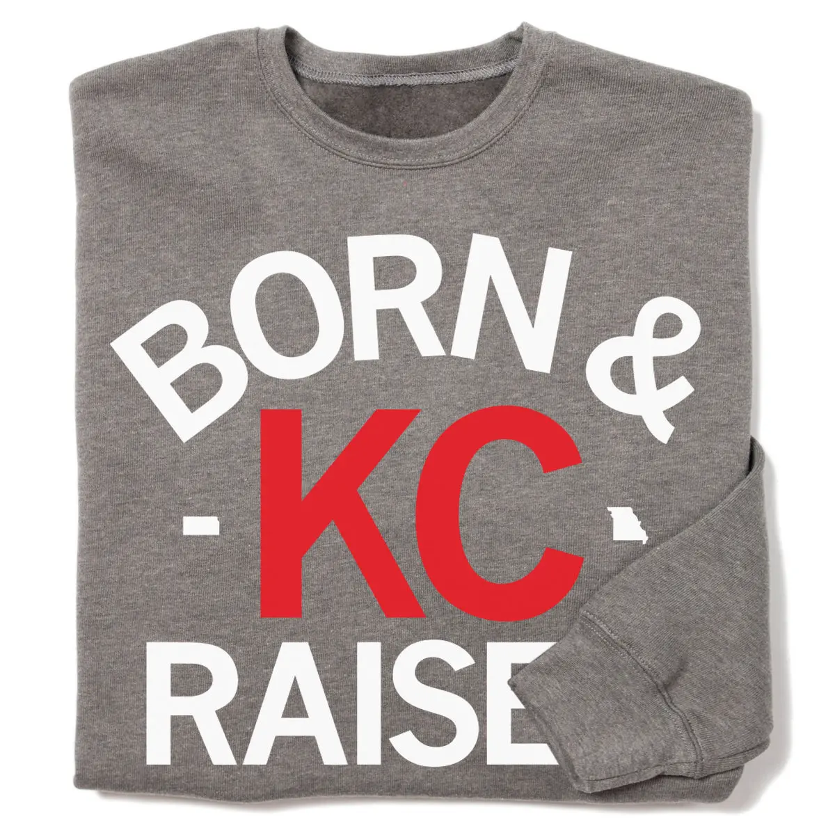 Kc Born & Raised Grey Crew Sweatshirt 1