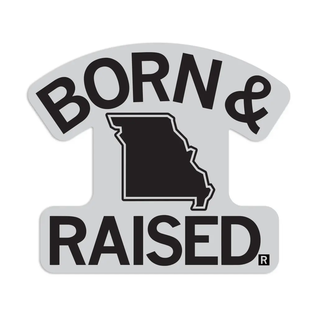 Mo Born & Raised Grey Die-Cut Sticker 1