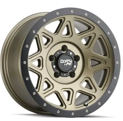 Dirty Life 18X9 25P 6X139.7 Cb110.1 Theory Matte Gold Black Lip 1600Kg 1
