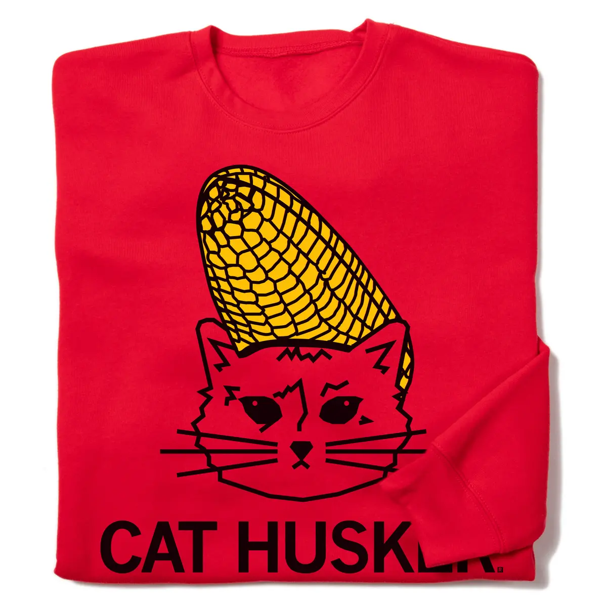 Cat Husker Crew Sweatshirt 1