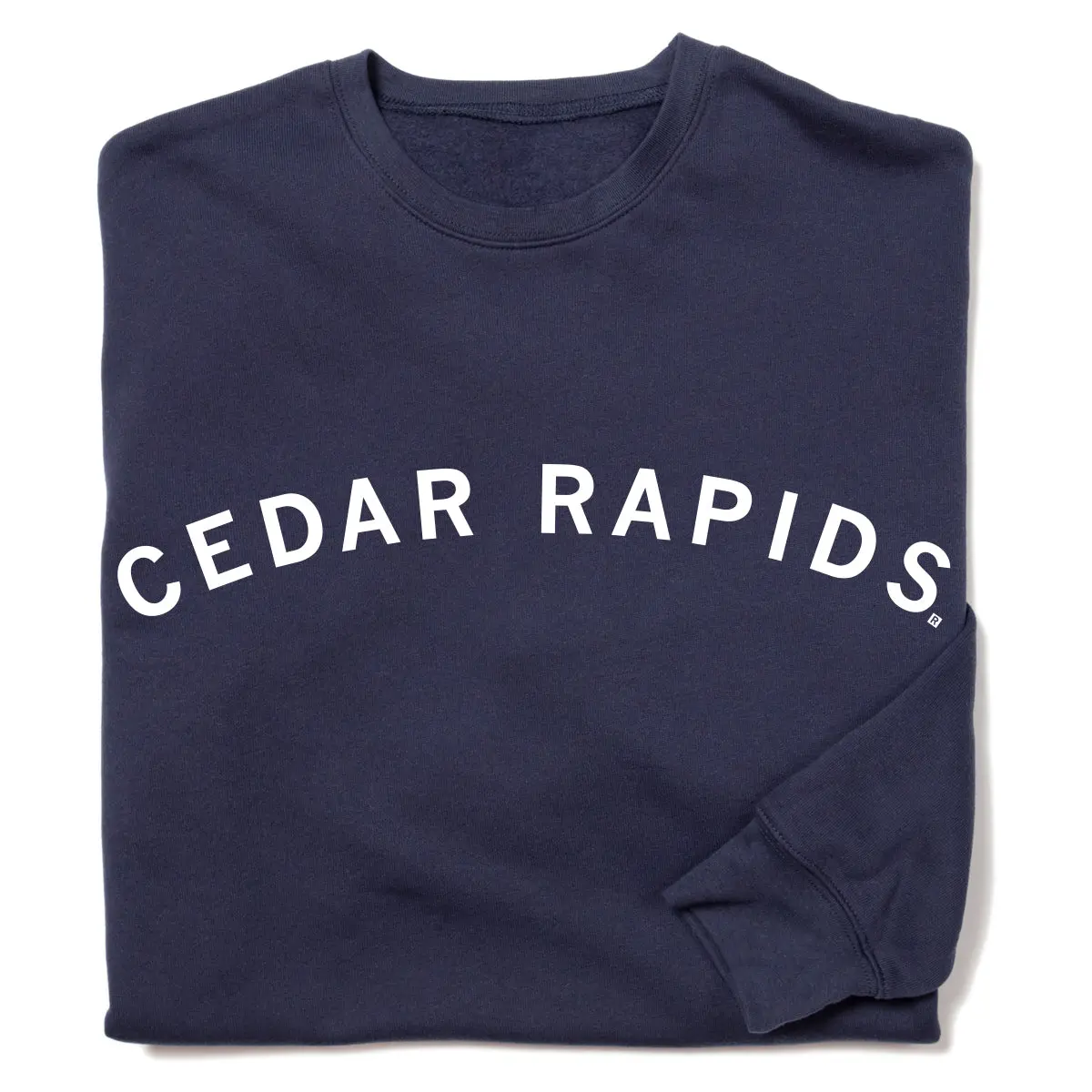 Cedar Rapids Curved Logo Crew Sweatshirt 1