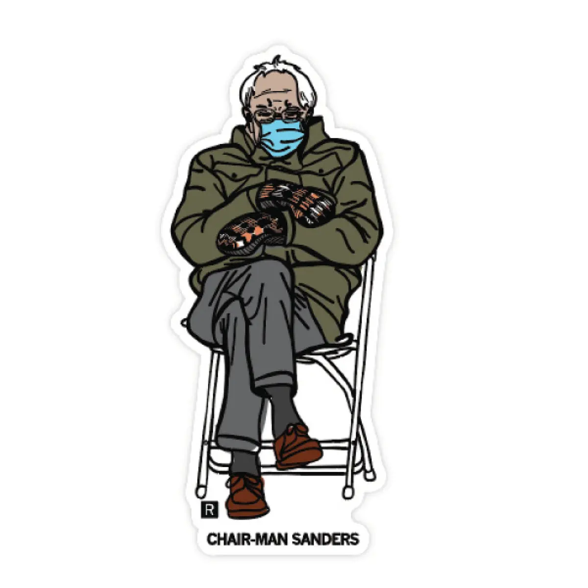 Chairman Sanders Mini Die-Cut Sticker 1