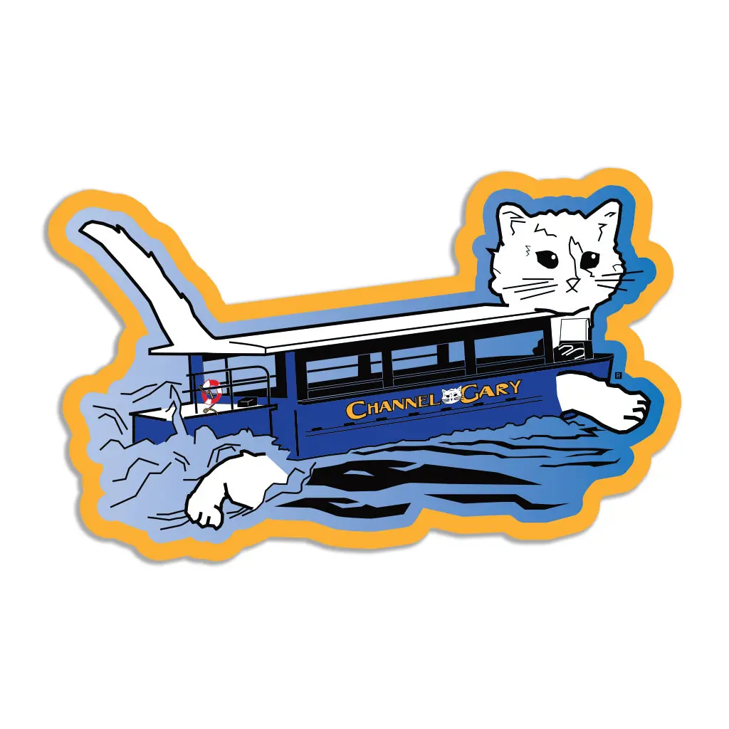Channel Cat Die-Cut Sticker 1