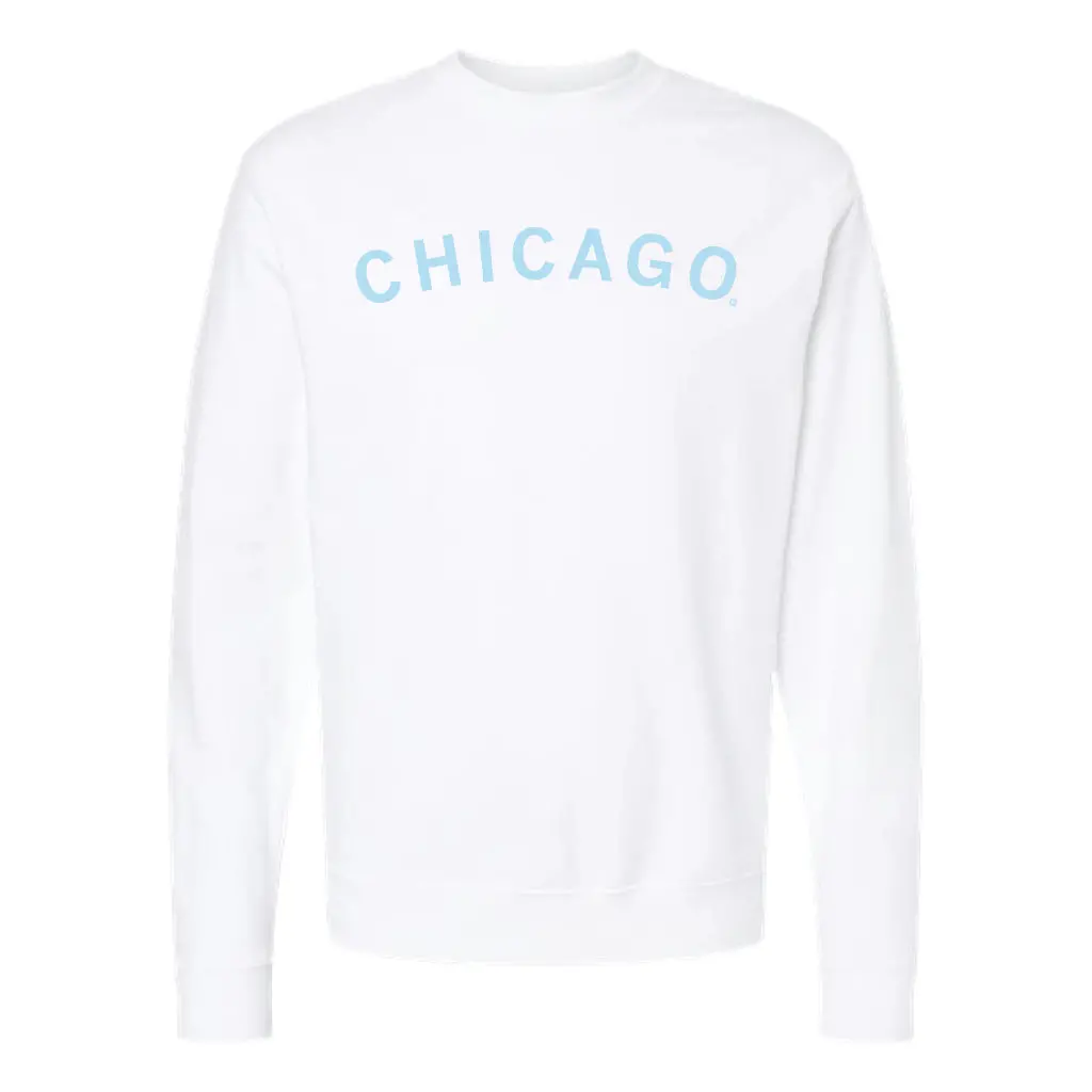Chicago Curved Logo Crew Sweatshirt 1