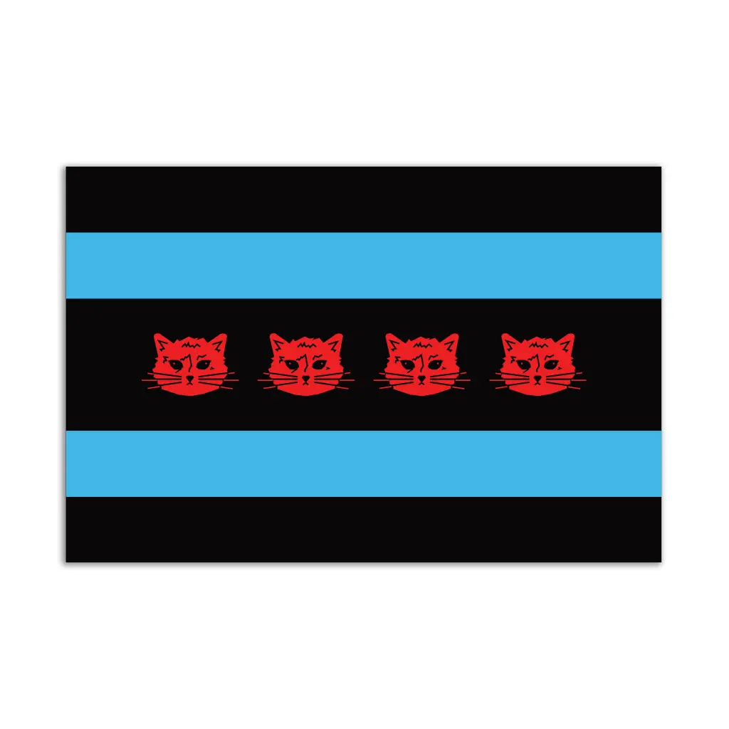 Chicago Flag Gary Sticker 1