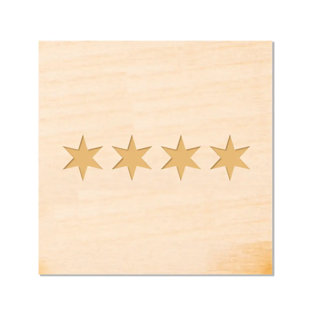 Chicago Flag Wood Magnet 1