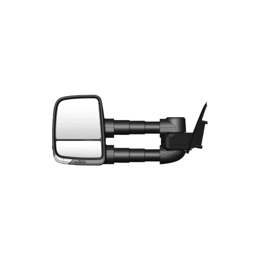 Clearview Towing Mirrors [Compact, Pair, Heat, Power-Fold, Indicators, Electric, Black] - Nissan Patrol Y62 Without Fitted Snorkel 1