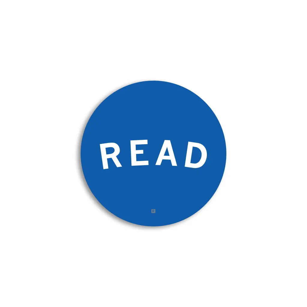 Read Curved Logo Mini Circle Sticker 1