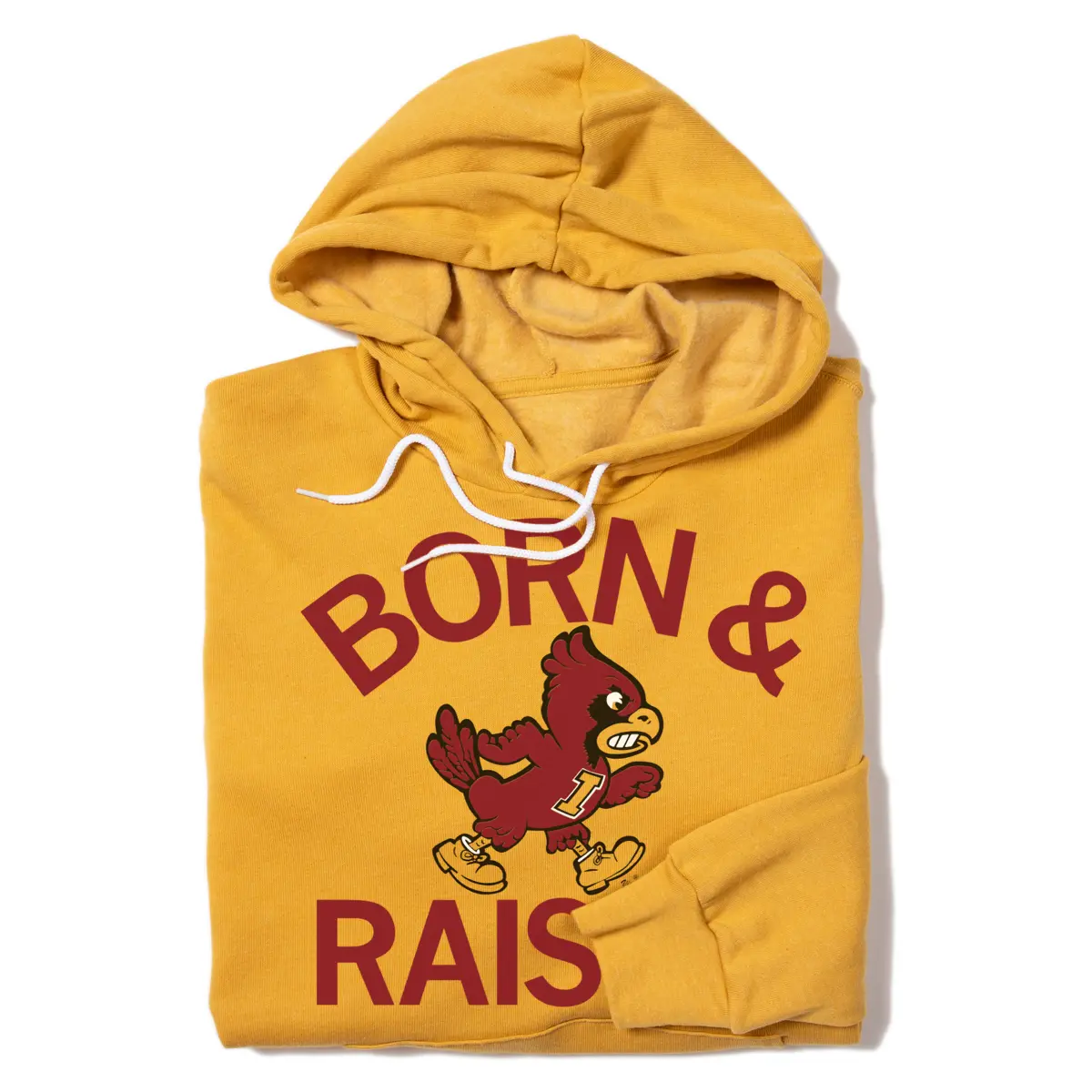 Cyclones Born & Raised Vintage Gold Pullover Hoodie 1
