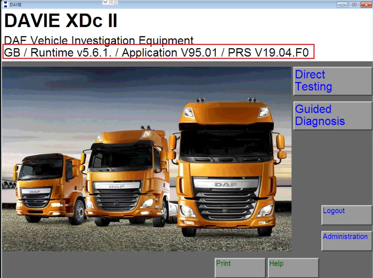 Daf Davie 5.6.1 App 95.01 Prsubset 19.40.F4 Diagnostic Software For Paccar 2018 - Latest & Complete Pack -Full Online Installation & Activation ! 1