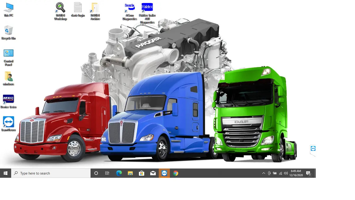 Paccar Davie 4 - Mx Engine Diagnostic Kit Software & Laptop - Mx-11 & Mx-13 Engines Oem Software 2025 1