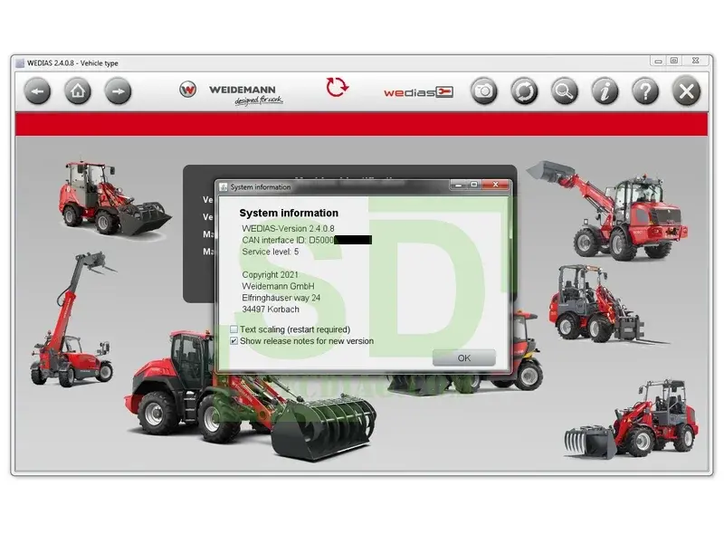 Weidemann Diagnostic Software Wedias 2.4 For All Wheel Loaders & Telehandlers 2024 1