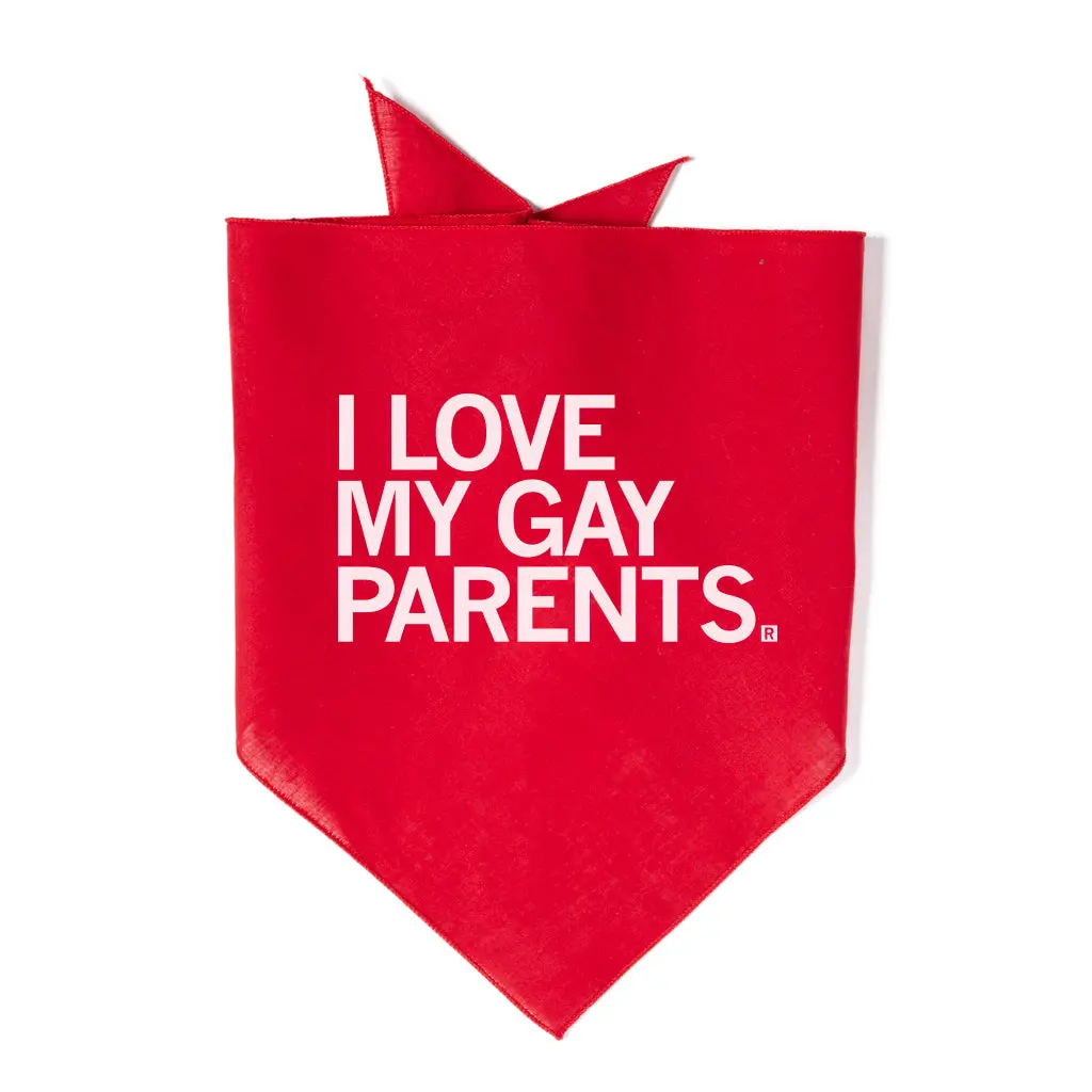 I Love My Gay Parents Dog Bandana 1