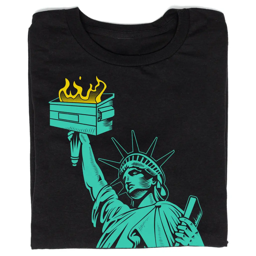 Lady Liberty Dumpster Fire 1