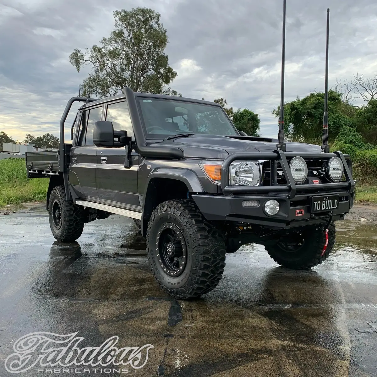 Toyota Landcruiser 76/78/79 Vdj Series Stainless Snorkel Seamless (Fabulous End Cap) / Colour Code / Stock Airbox 1