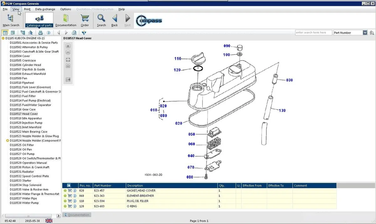 Fg Wilson Compass Genesis 2015 Full Parts Catalog (Epc) & Service Information Software 1