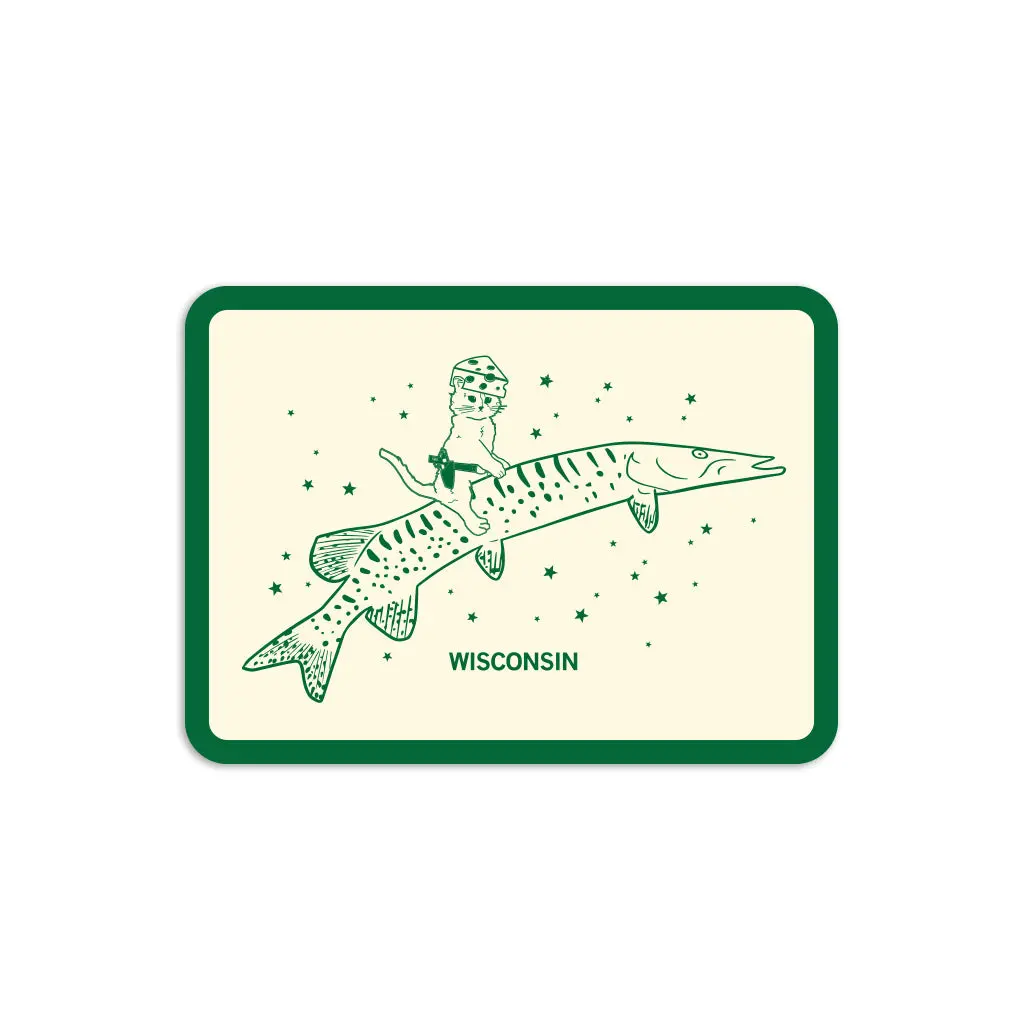 Gary Riding Musky Die-Cut Sticker 1