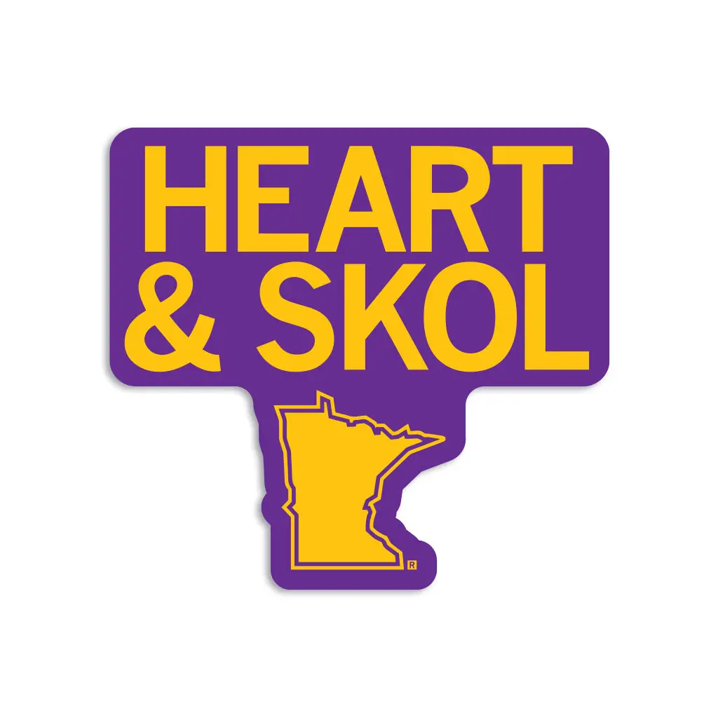 Heart & Skol Die-Cut Sticker 1