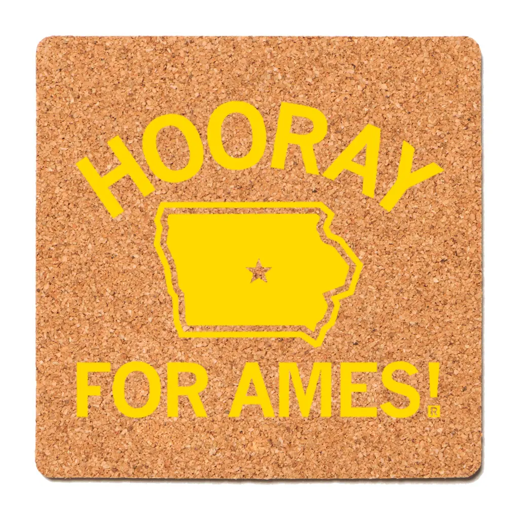 Hooray For Ames Cork Coaster 1