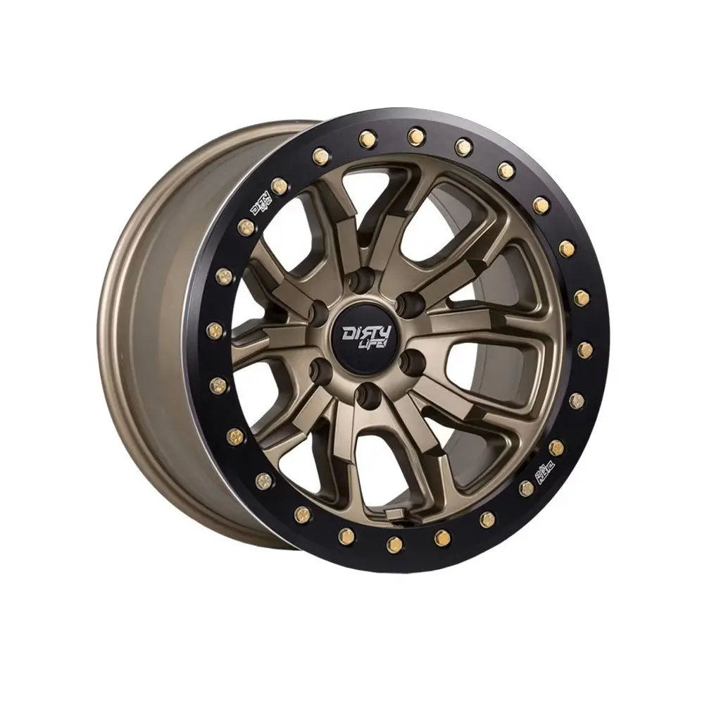 Dirty Life Dt1 Bronze/Black Lip 17X9 0 Offset 6X139.7 110 Cb Inc Nuts & Hub Rings 1