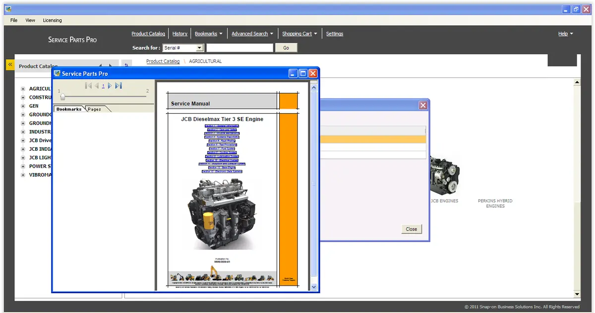 Jcb Spp 1.18.0001 + Service Manuals All Models & SN Untill 2016 -  Epc Software Dvd-2 License Included ! 1