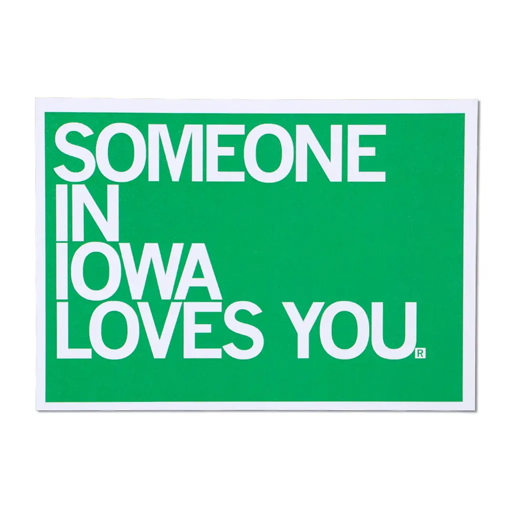 Someone Loves You Ia Text Postcard 1