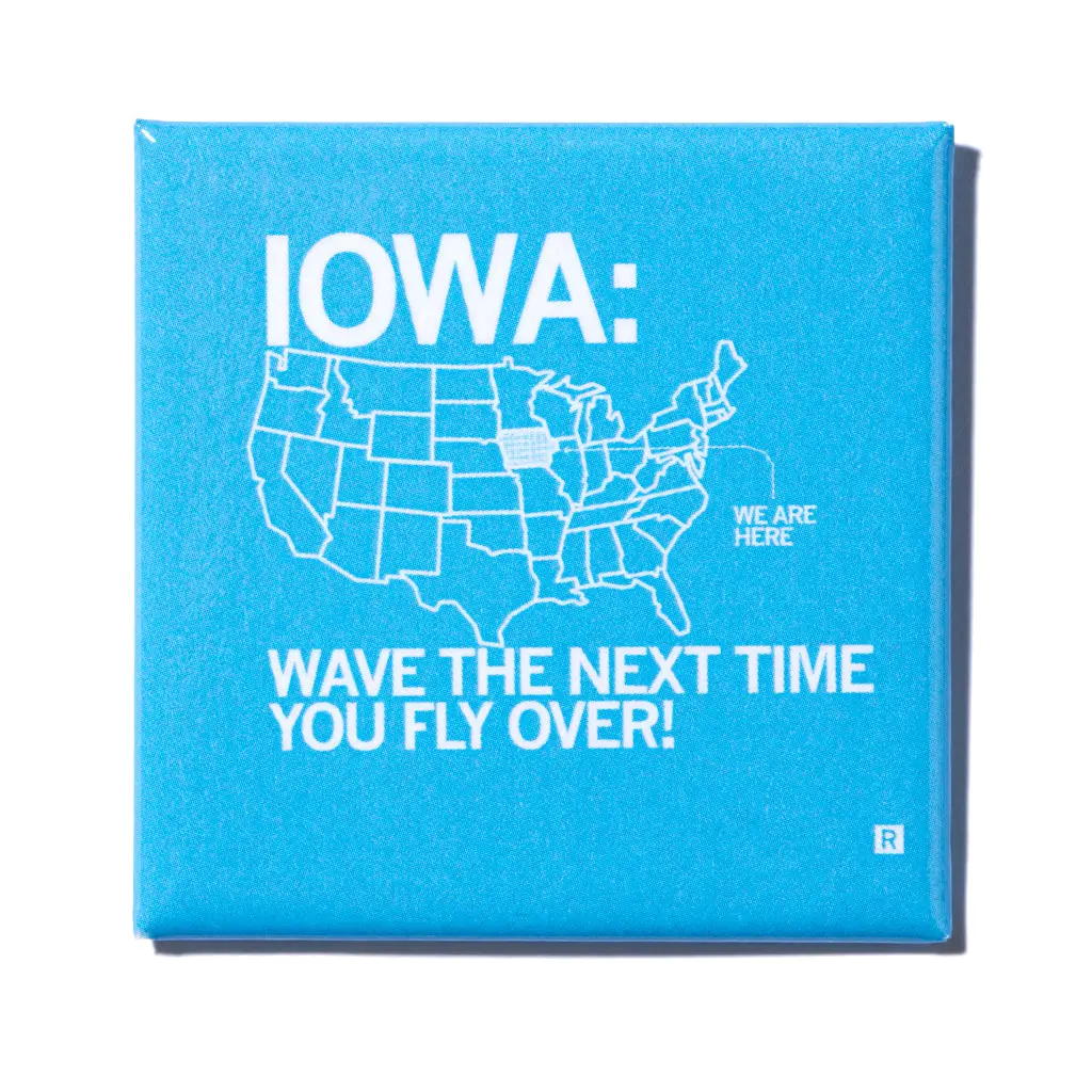 Iowa Fly Over Metal Magnet 1