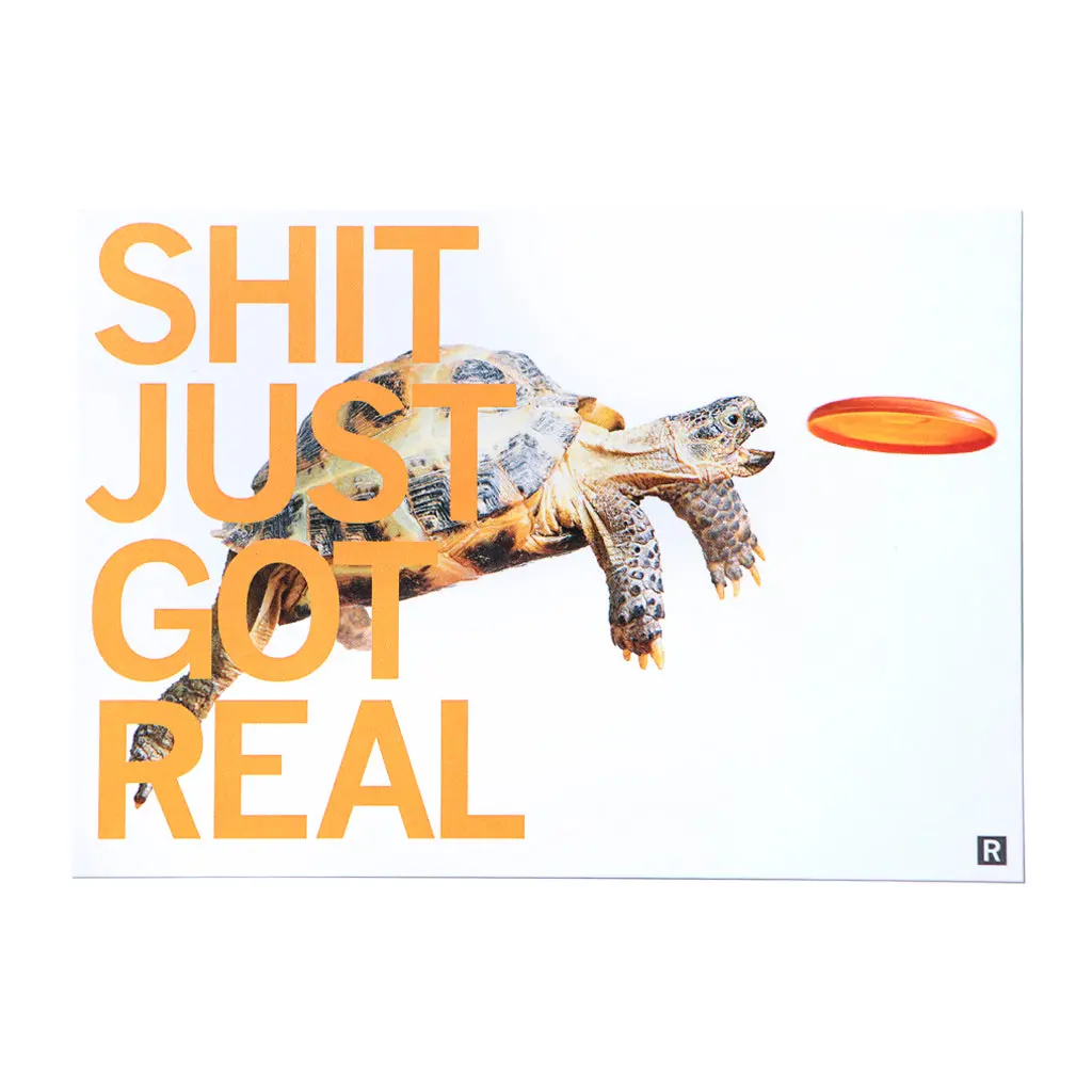 Shit Just Got Real Photo Postcard 1