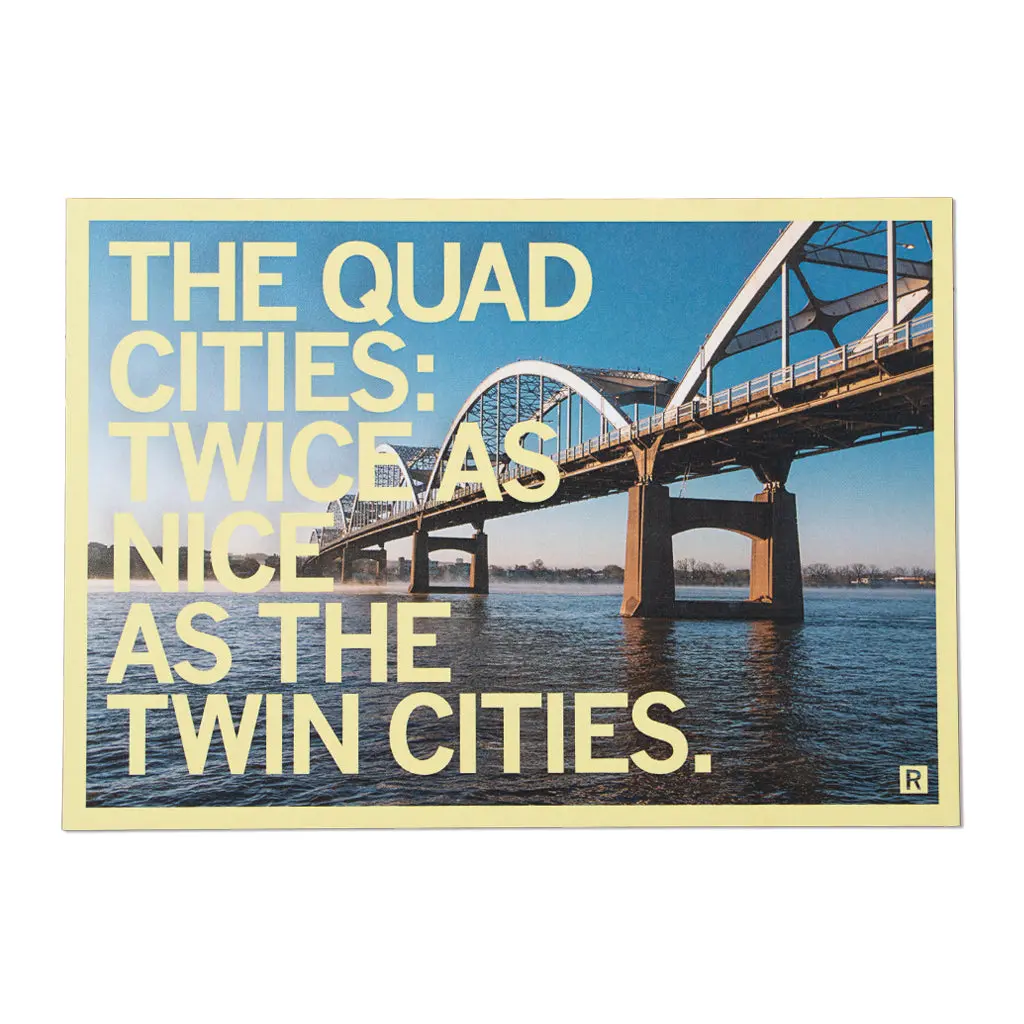 Quad Cities: Twice As Nice Photo Postcard 1