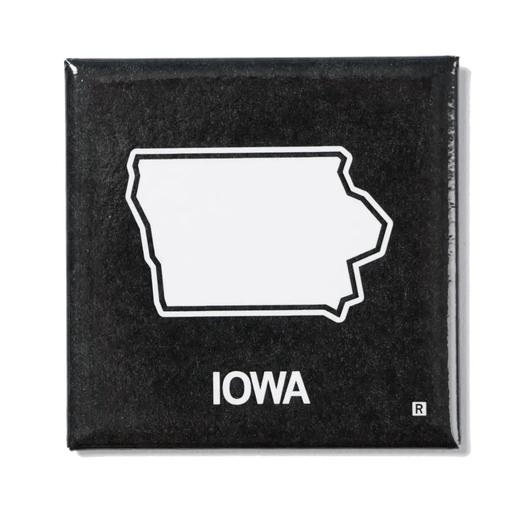 Iowa Outline Metal Magnet 1
