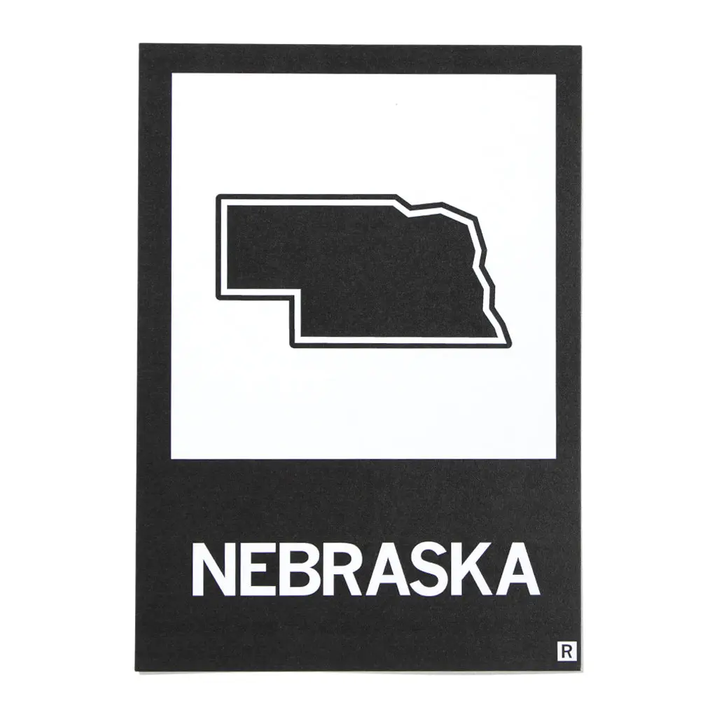Nebraska Outline Postcard 1