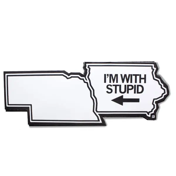 I'm With Stupid Die-Cut Sticker 1
