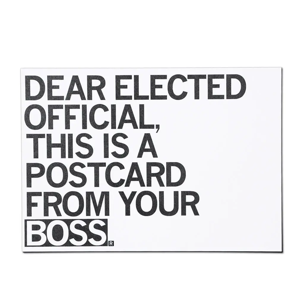 Dear Elected Official Postcard 1