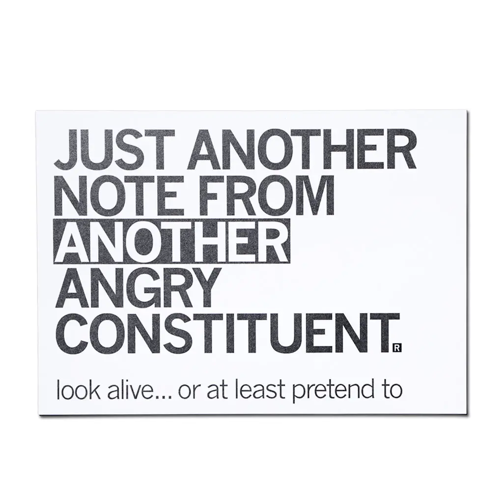 Angry Constituent Postcard 1