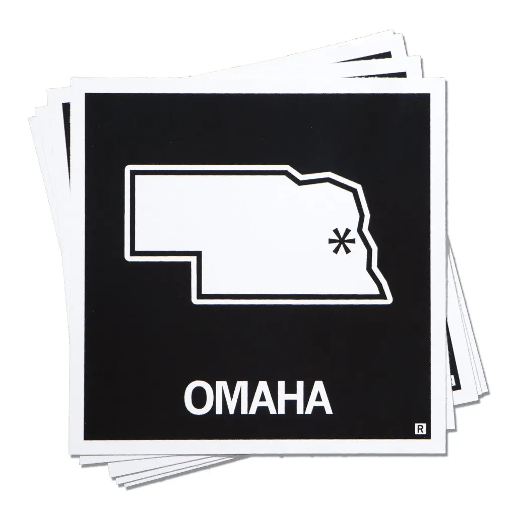 Omaha, Nebraska Outline Sticker 1