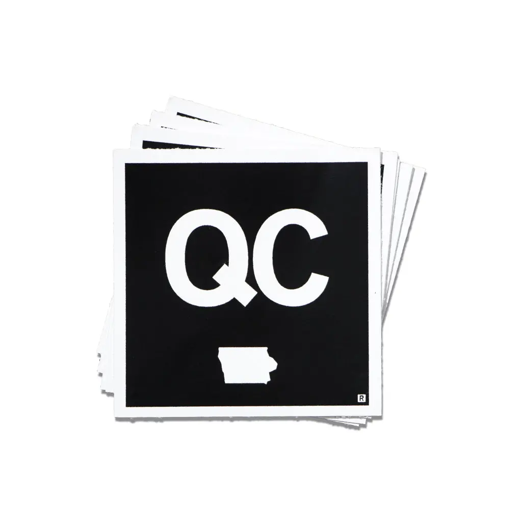 Qc Iowa Logo Mini Sticker 1