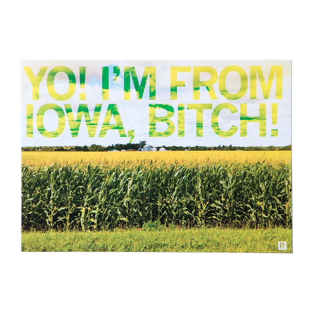 I'm From Iowa Postcard 1