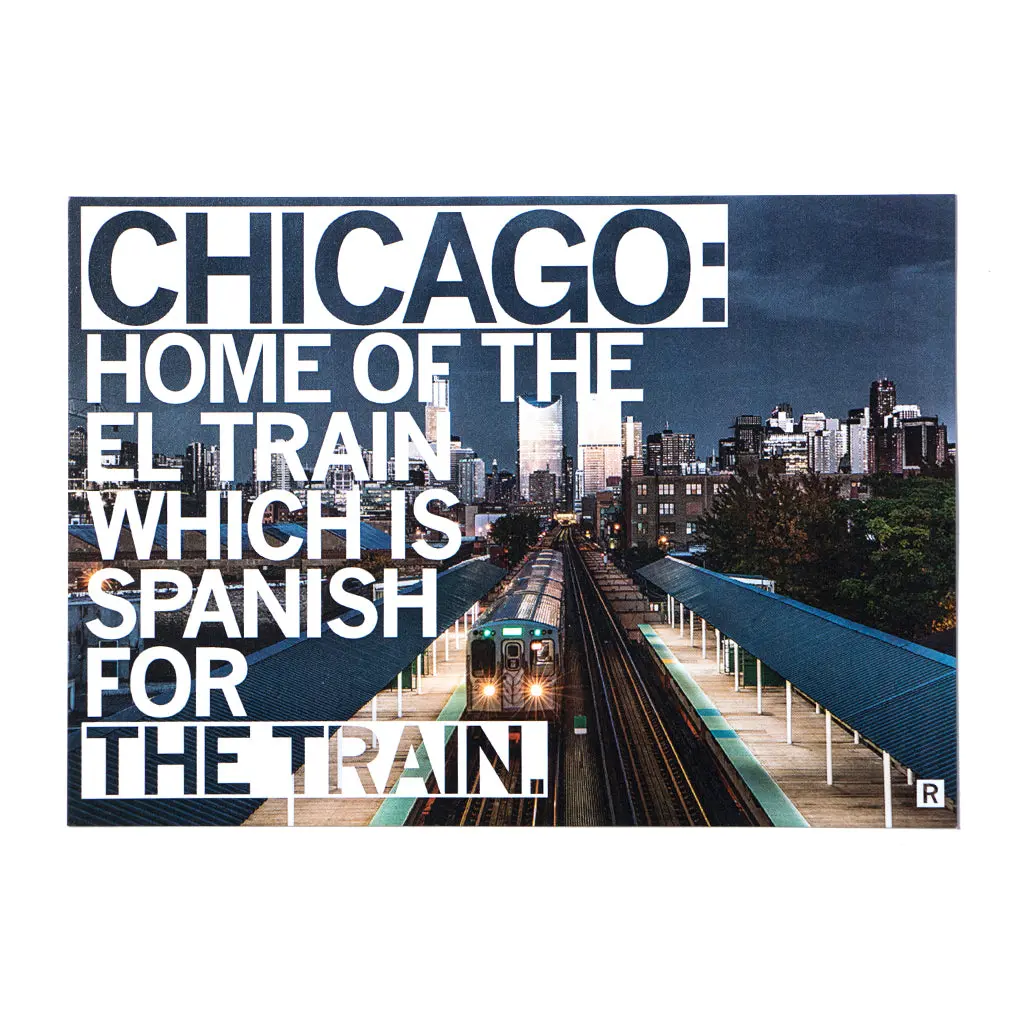 El Train Photo Postcard 1