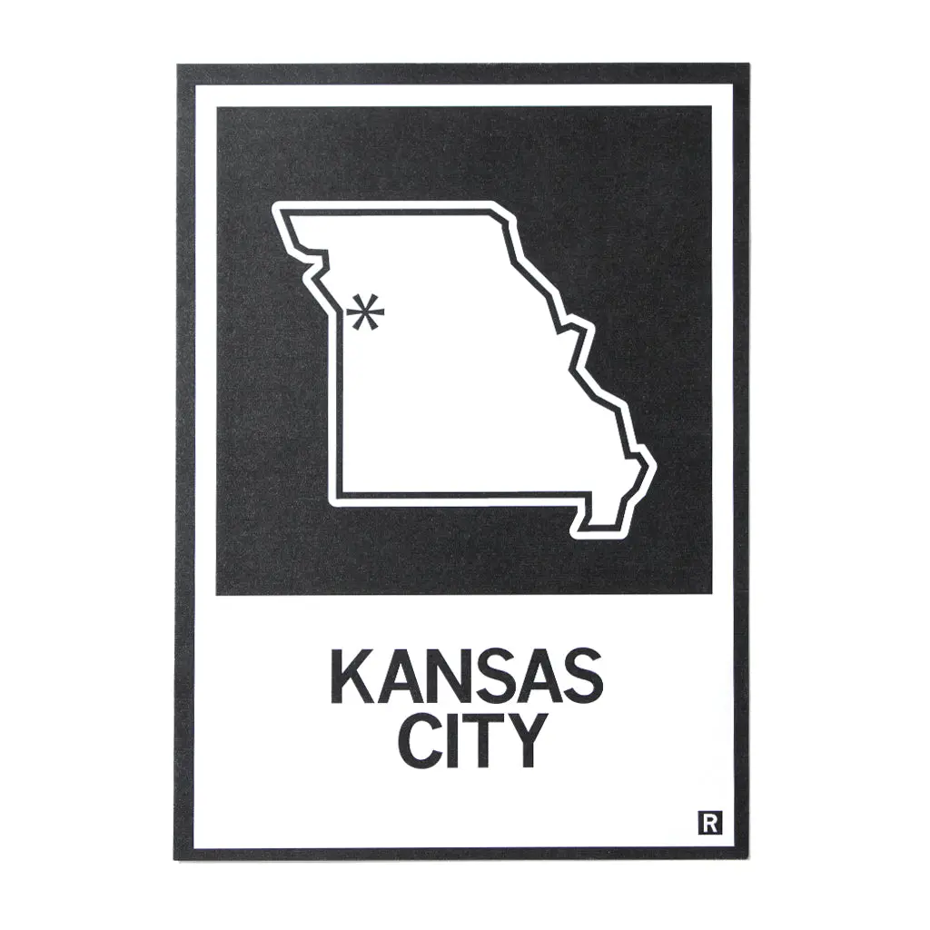 Kansas City, Missouri Outline Postcard 1
